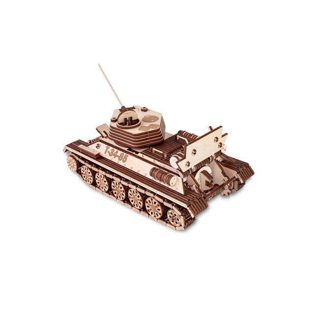 Eco Wood Art (EWA) 3D Mechanische Puzzel Tank T-34-85, 822, 33x28x9,5cm