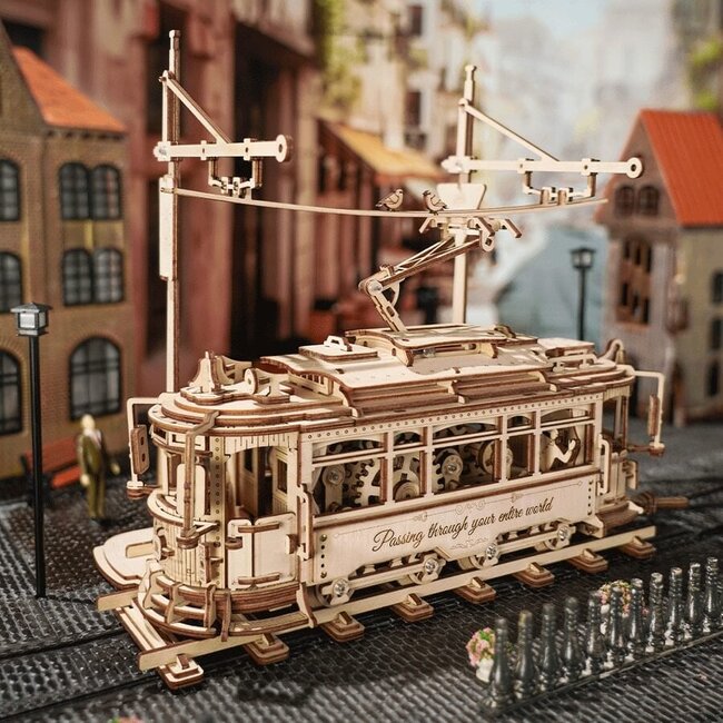 Robotime, Houten Puzzel 3D Classic City Tram, LK801, 24,7x16,5x28,7cm