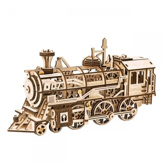 Robotime, 3D Houten Puzzel Locomotive, LK701, 37x12x18,5cm.