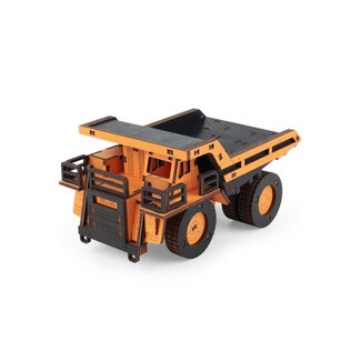 Eco Wood Art (EWA) 3D Mechanische Puzzel, Dump Truck, 3977, Oranje, 20,6x10,7x12,5cm