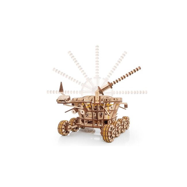 Eco Wood Art (EWA) 3D Mechanische Puzzel Moonrover wind-up Lunokhod, 1492, 32x24x23cm