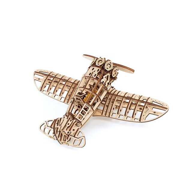 Eco Wood Art (EWA) 3D Mechanische Puzzel Airplane, 1607, 42x28,7x15,4cm