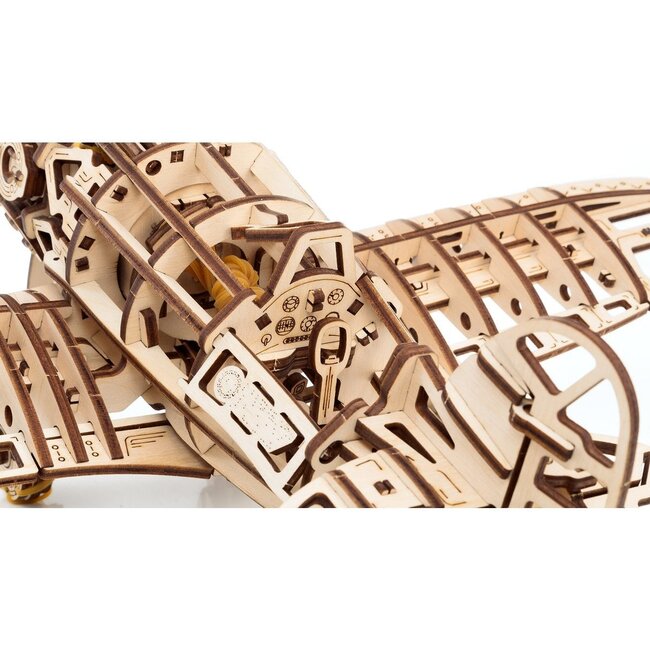 Eco Wood Art (EWA) 3D Mechanische Puzzel Airplane, 1607, 42x28,7x15,4cm