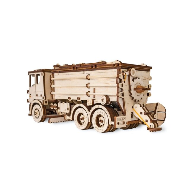 Eco Wood Art (EWA) 3D Mechanische Houten Puzzel Snowtruck, 402, 40x14,1x14,8cm
