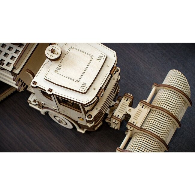 Eco Wood Art (EWA) 3D Mechanische Houten Puzzel Snowtruck, 402, 40x14,1x14,8cm