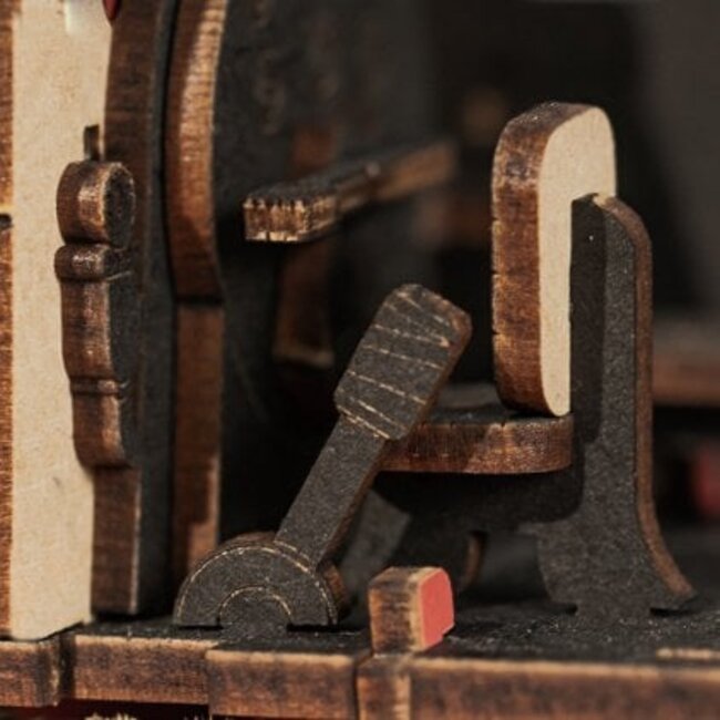 Robotime, DIY 3D Houten Modelbouwpakket, Steam Journey, TGS01, 37,6x11,3x14,5cm