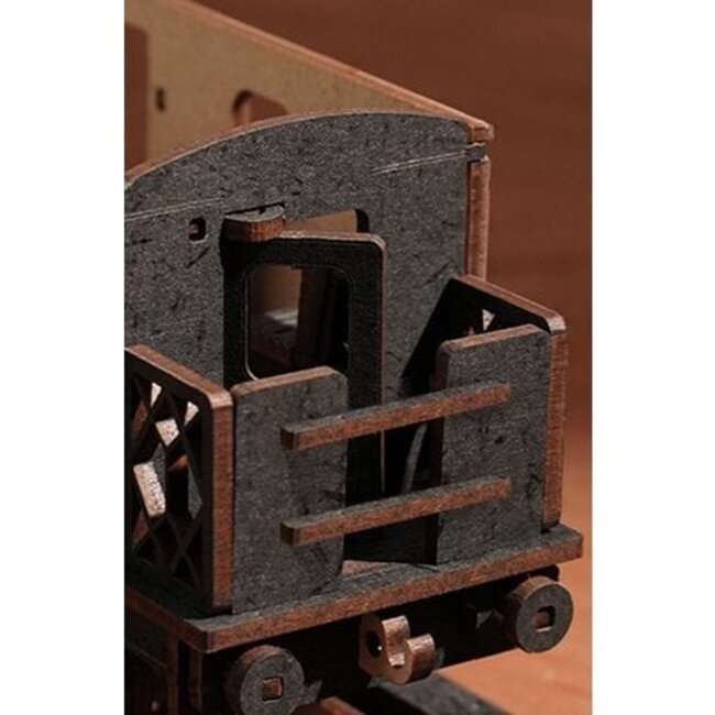 Robotime, DIY 3D Houten Modelbouwpakket, Steam Journey, TGS01, 37,6x11,3x14,5cm