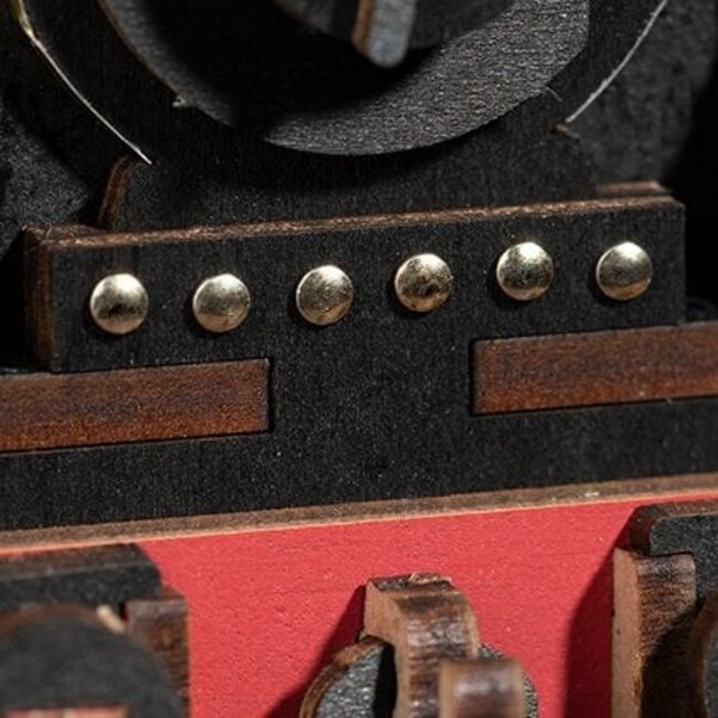 Robotime, DIY 3D Houten Modelbouwpakket, Steam Journey, TGS01, 37,6x11,3x14,5cm