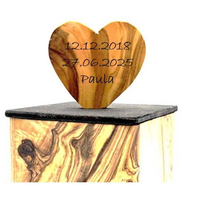 Olijfhout dierenblokjes Cubus - Duurzame houten gymnastiek voor huisdieren tot 15 kg met graveeroptie