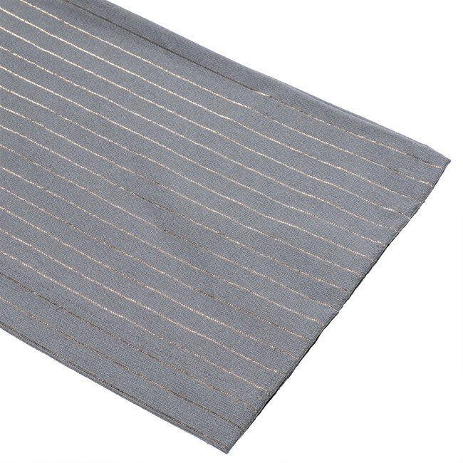 Linen & More Grey With Tafelloper koper 50cm140cm