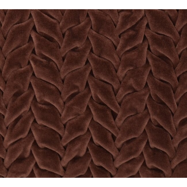 Linen & More Smock Velvet kussen bruin 30x50cm