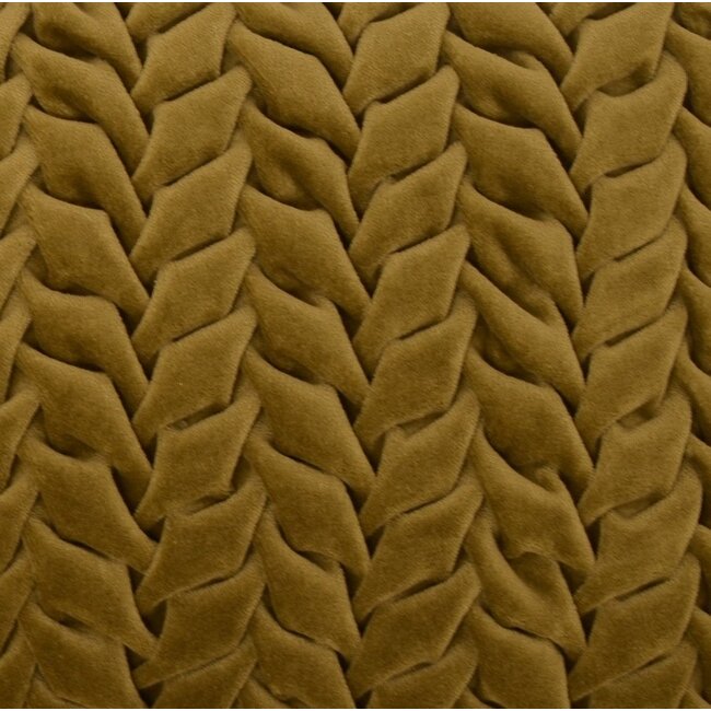 Linen & More Smock Velvet kussen geel 30x50cm