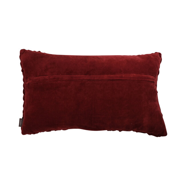 Linen & More Smock kussen rood 30x50cm
