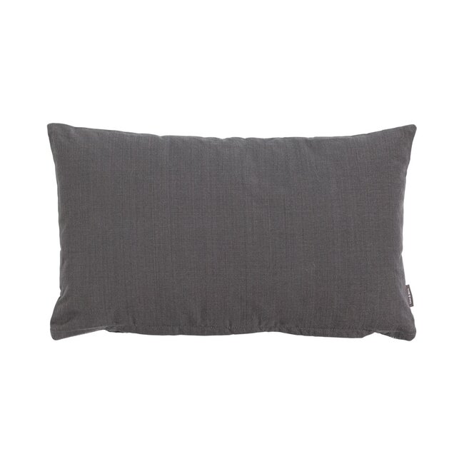 Linen & More Uneven Stitching kussen donkergrijs 30x50cm