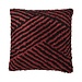 Linen & More Kingston kussen bordeaux zwart 45x45cm