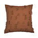 Linen & More Uneven Ruffle kussen bruin 45x45cm