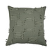 Linen & More Uneven Ruffle kussen groen 50x50cm