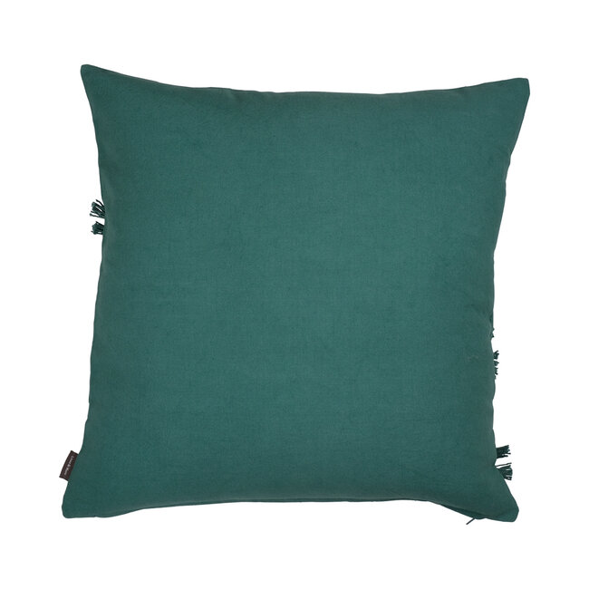 Linen & More Uneven Ruffle kussen blauw 50x50cm