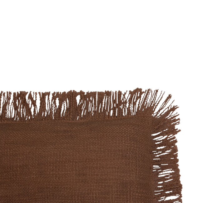 Linen & More Lioni kussen bruin 45x45cm