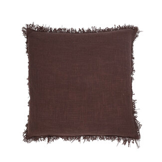 Linen & More Lioni kussen bruin 45x45cm
