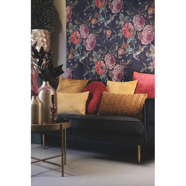 Linen & More Lynn kussen rood 45x45cm