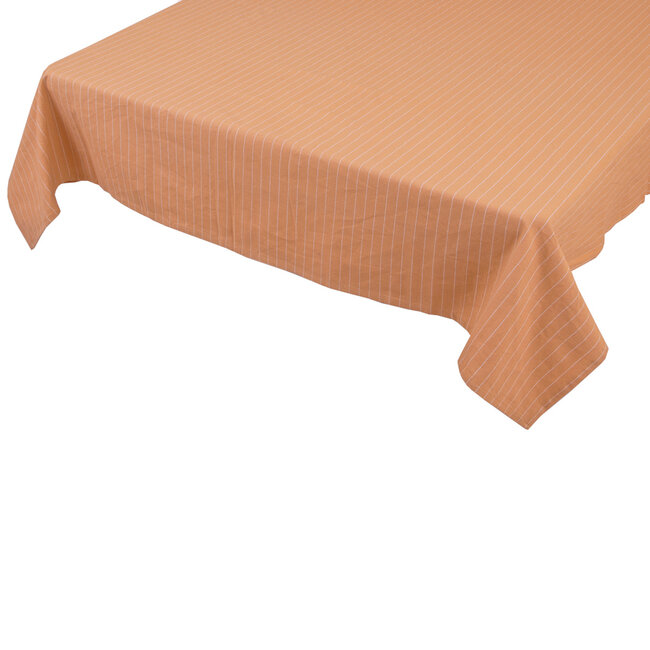 Linen & More Pinstripe Tafelkleed Textiel c. geel 140x300cm