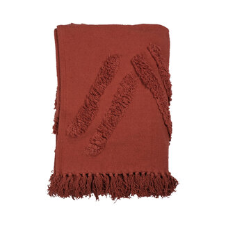 Linen & More Plaid Rodez roodbruin 130x170cm