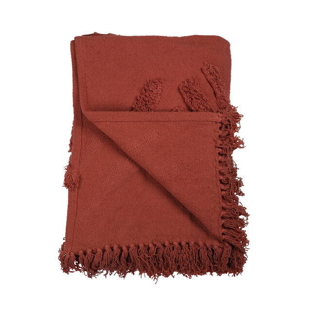 Linen & More Plaid Rodez roodbruin 130x170cm