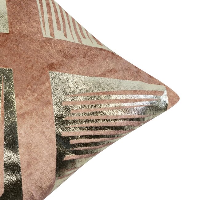 Linen & More Kira Kussen perzik roze 45x45cm