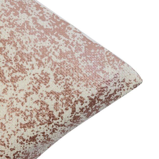 Linen & More Aria Kussen perzik roze 45x45cm