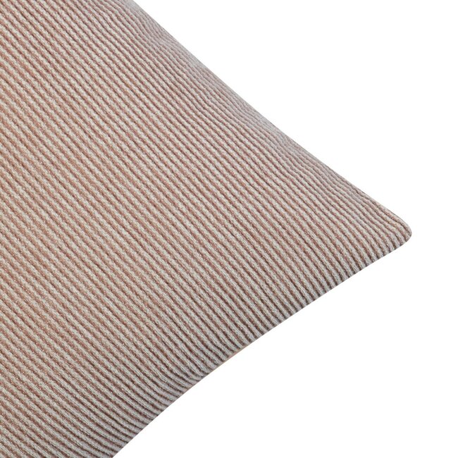 Linen & More Germaine Kussen rib roze 45x45cm