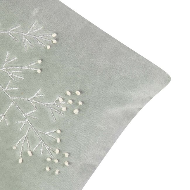 Linen & More Thalia Kussen licht grijs 30x50cm