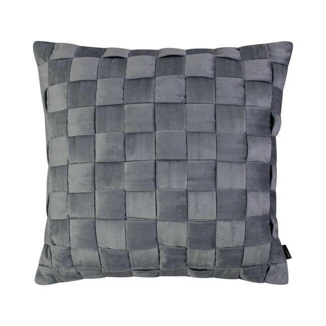 Linen & More Sylva Kussen licht grijs 45x45cm