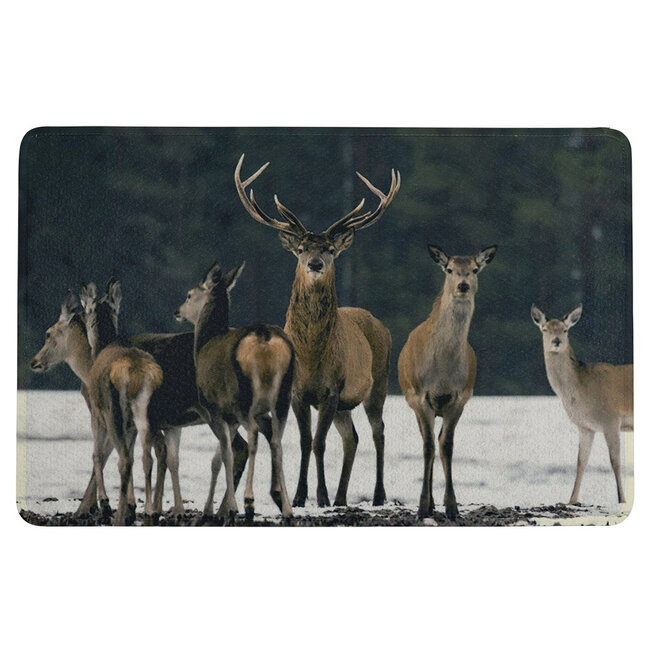 Mars & More deurmat sneeuw roedel herten 75x50cm