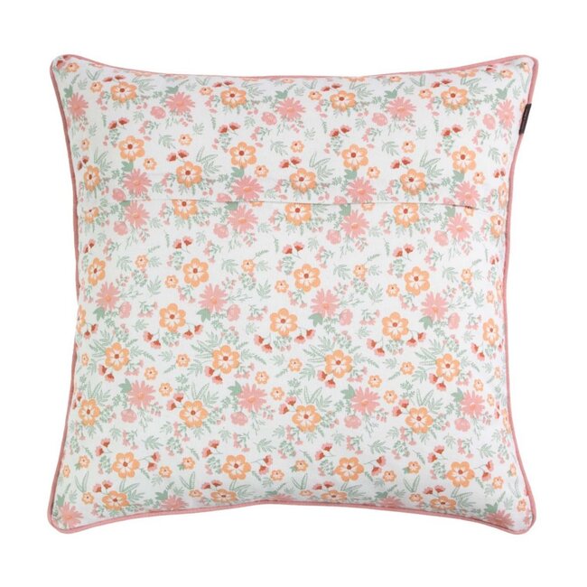 Linen & More Freddie Flowers Kussen roze 50x50cm