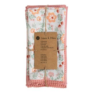 Linen & More Freddie Keukenset 35x50/40x40cm roze (set of 8)