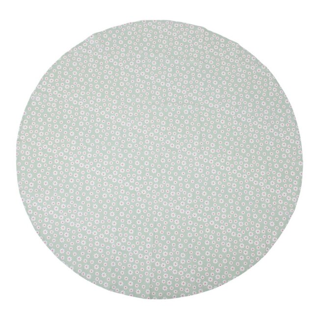 Linen & More Daisy Flowers Tafelkleed Textiel groen rond 160cm