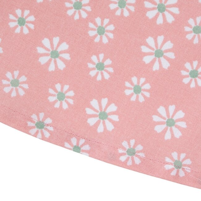 Linen & More Daisy Flowers Tafelkleed Textiel roze rond 160cm
