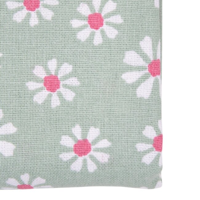 Linen & More Daisy Flowers Tafelkleed Textiel groen 140x250cm