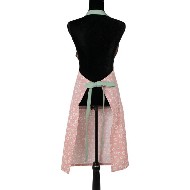 Linen & More Daisy Flowers Schort roze 75x90cm