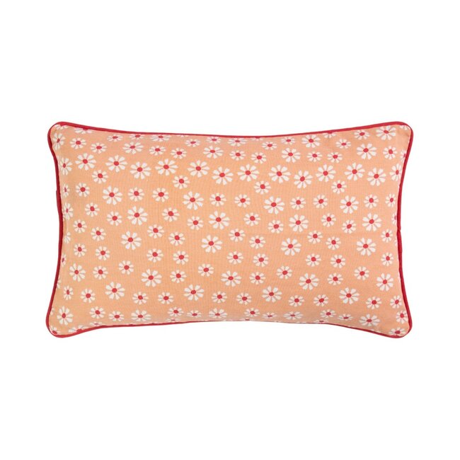 Linen & More Daisy Flowers Kussen oranje 30x50cm