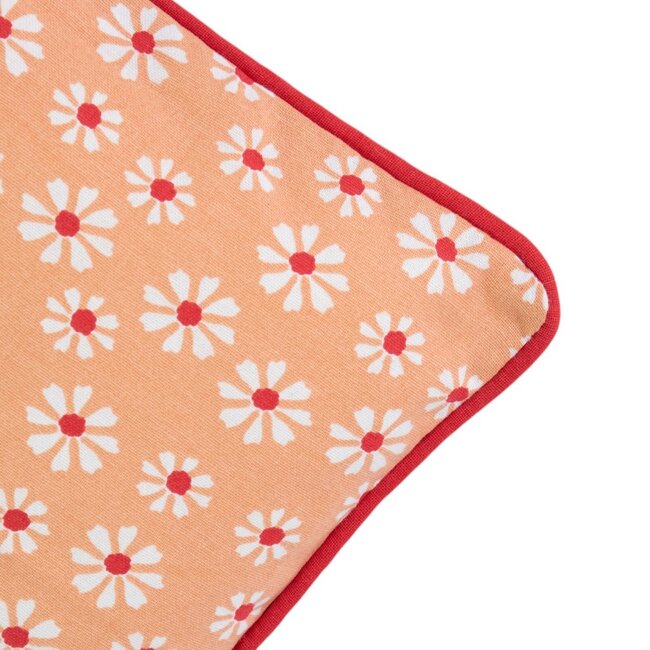 Linen & More Daisy Flowers Kussen oranje 30x50cm