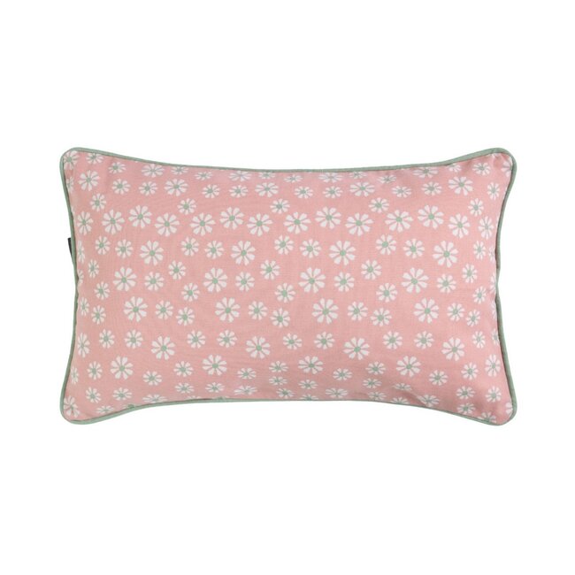 Linen & More Daisy Flowers Kussen roze 30x50cm