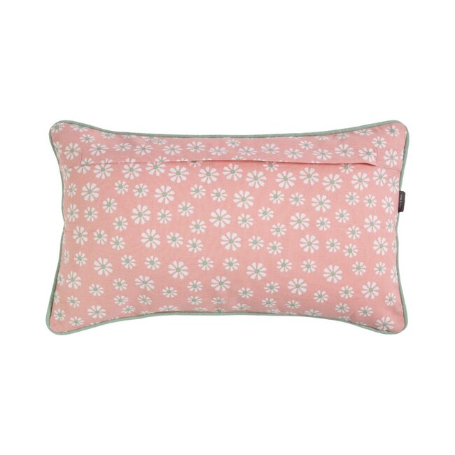 Linen & More Daisy Flowers Kussen roze 30x50cm