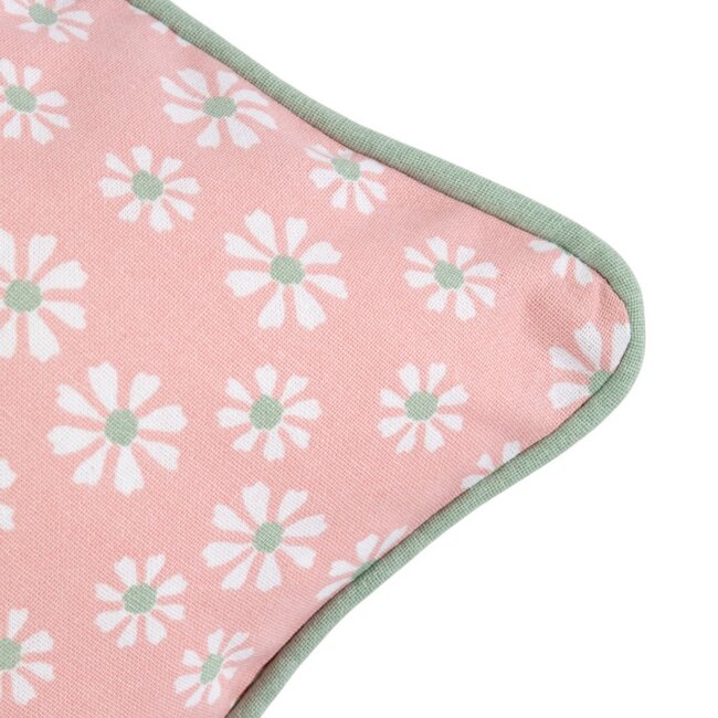 Linen & More Daisy Flowers Kussen roze 30x50cm