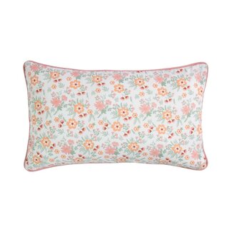 Linen & More Freddie Flowers Kussen roze 30x50cm