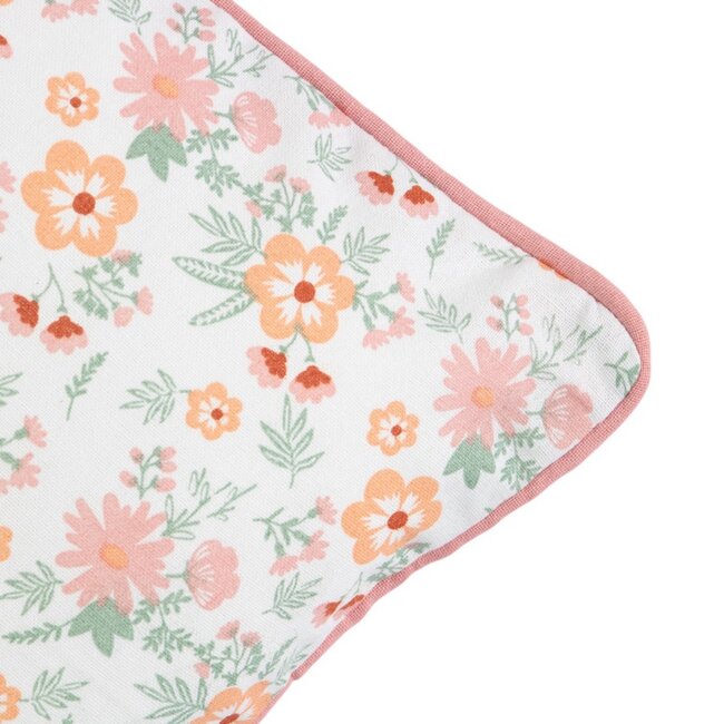 Linen & More Freddie Flowers Kussen roze 30x50cm