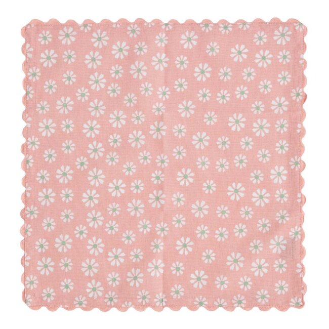 Linen & More Daisy flowers napkin mix colours 40x40 (set of 3)