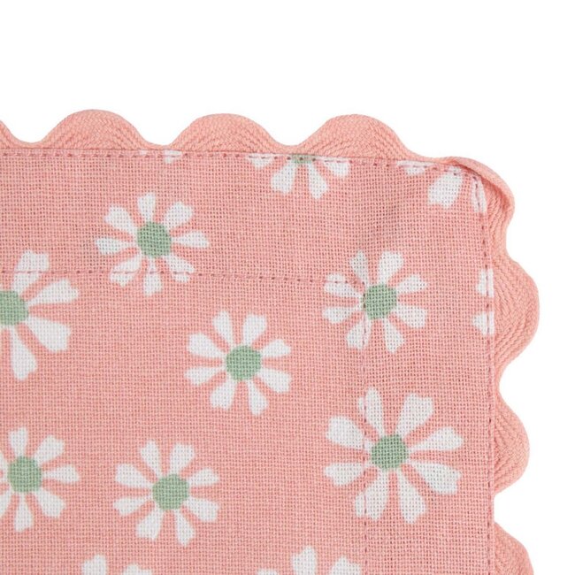 Linen & More Daisy flowers napkin mix colours 40x40 (set of 3)