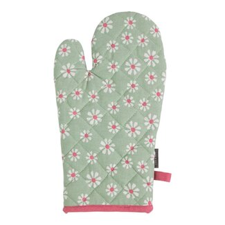 Linen & More Daisy Flowers Ovenwant groen 18x33cm